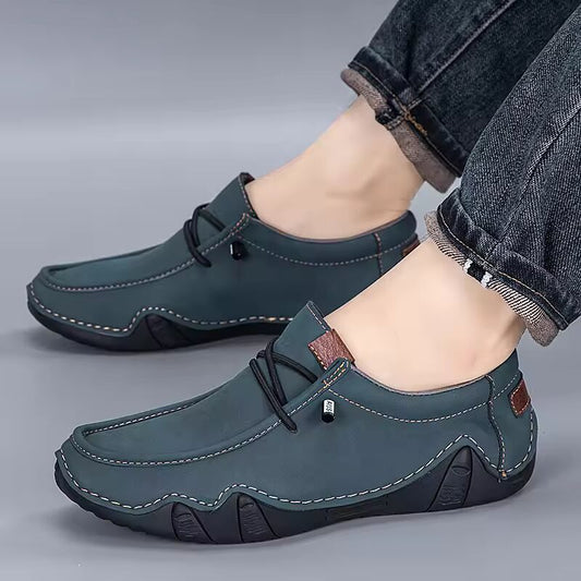 Business Men's Leather Shoes Breathable Casual Loafers Men Spring Autumn Luxury Men's Sneakers Soft Soled Non-slip Driving Shoe
